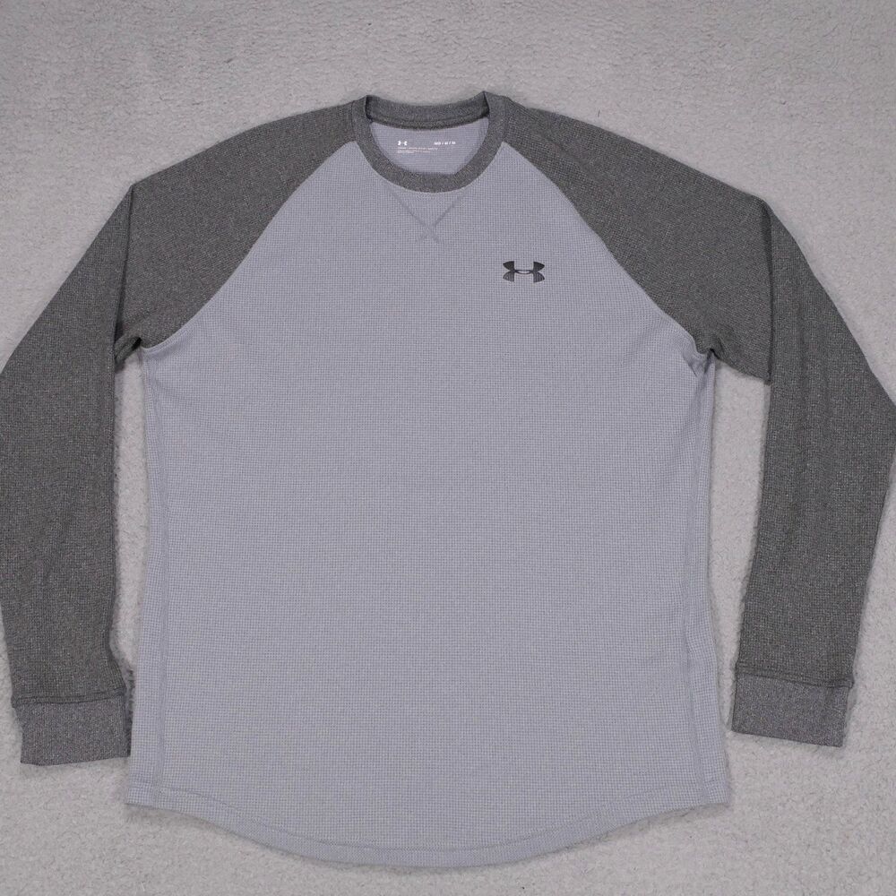 Under Armour Thermal Shirt Men Medium LOOSE Gray Long Sleeve